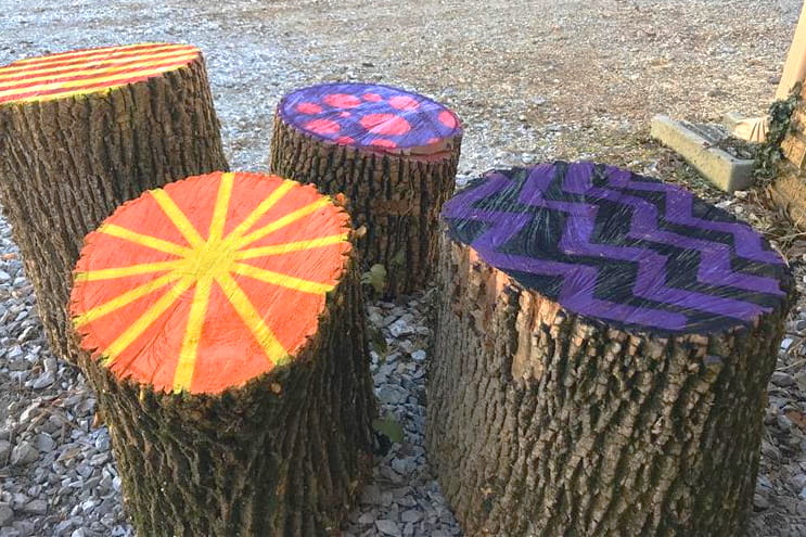 painted stumps