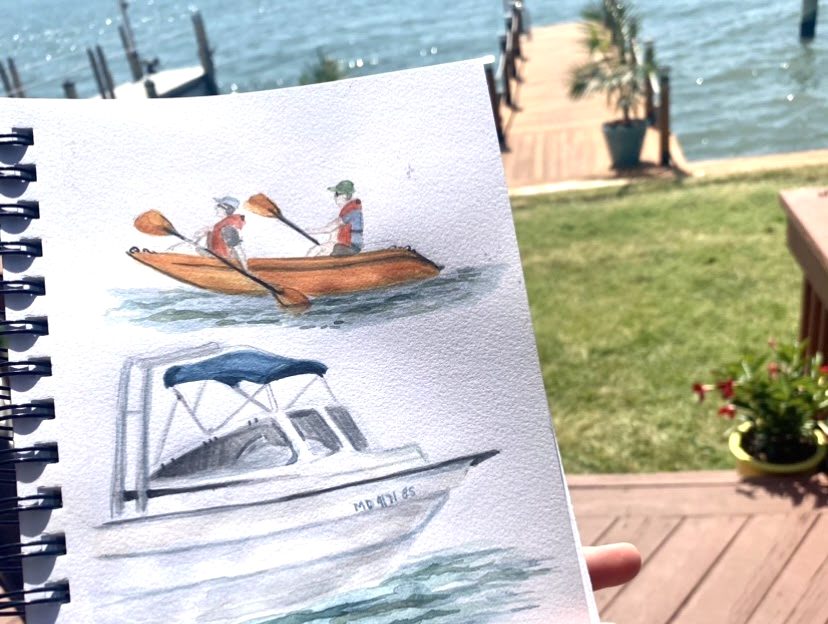 boat drawing outside
