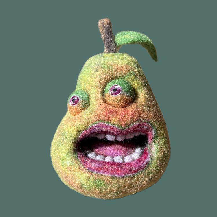 felted pear
