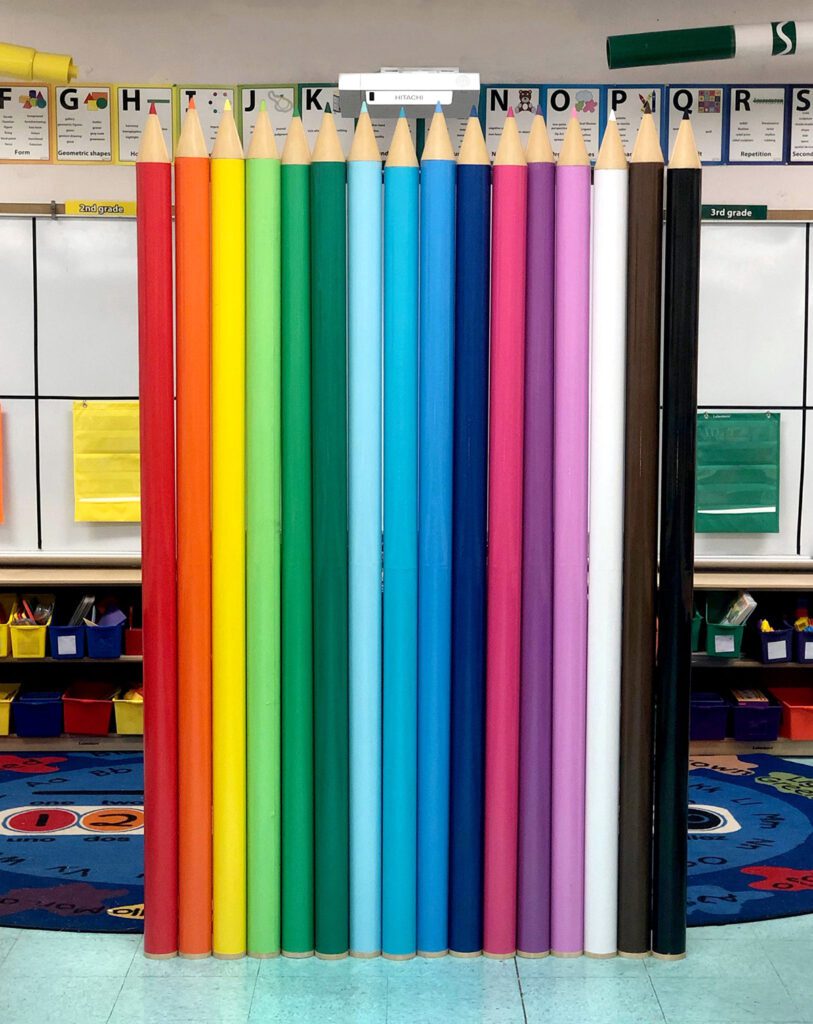 giant colored pencils