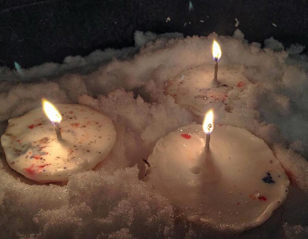 snow candles