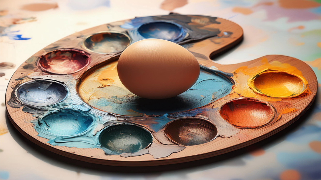 egg paint palette