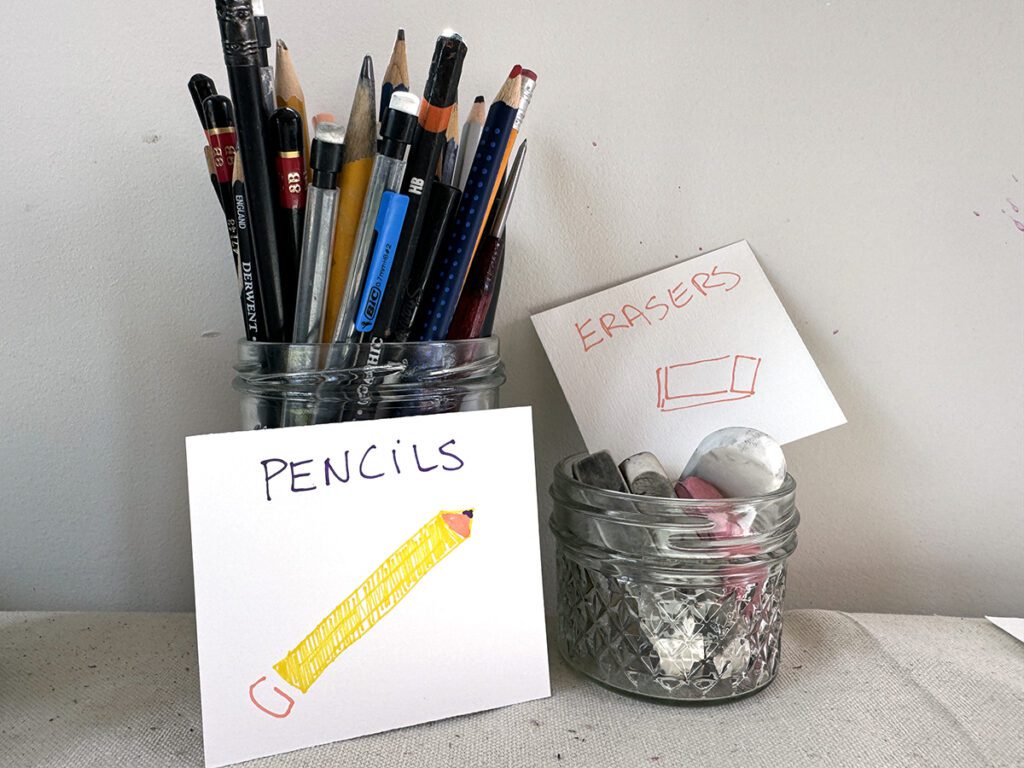 labeled supplies