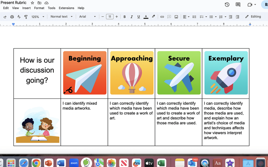 discussion rubric