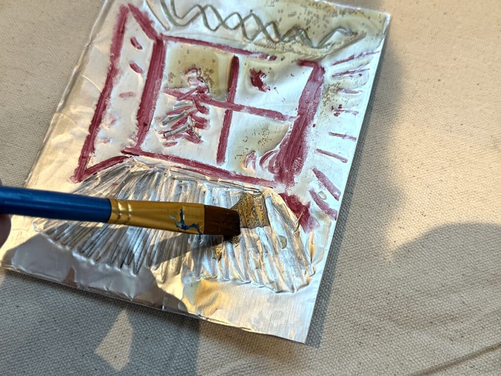 cola on a kitchen litho plate