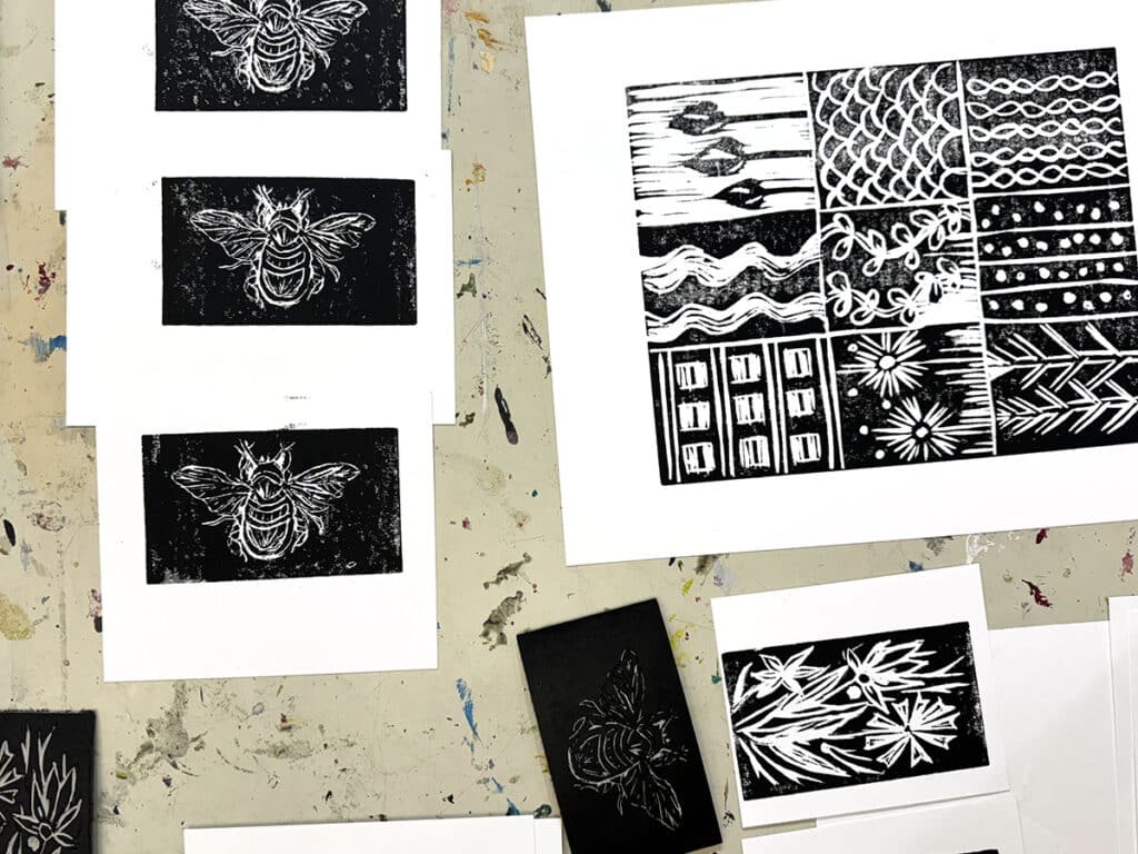 spread of prints