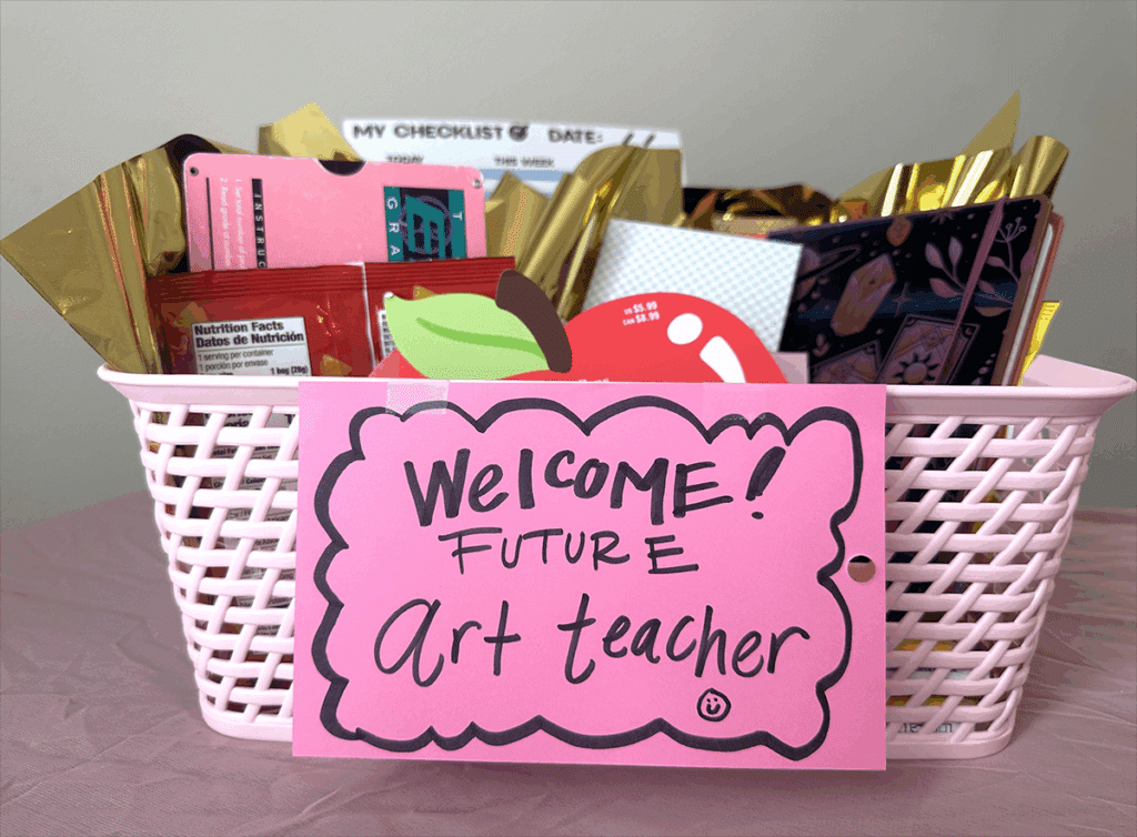 welcome basket for a student teacher