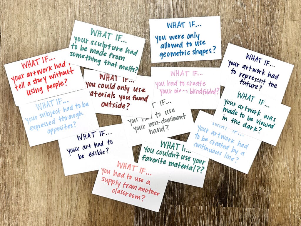 "what if" prompt cards