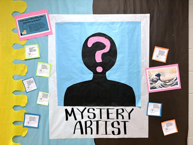 mystery artist display board