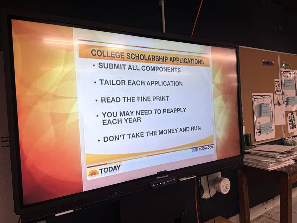 college scholarship slide