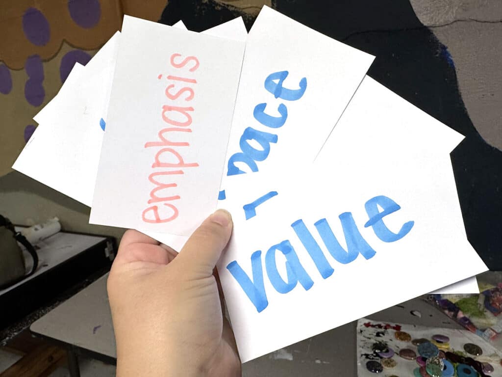 elements and principles cards