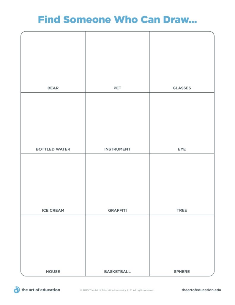 Find Someone Who Can Draw resource