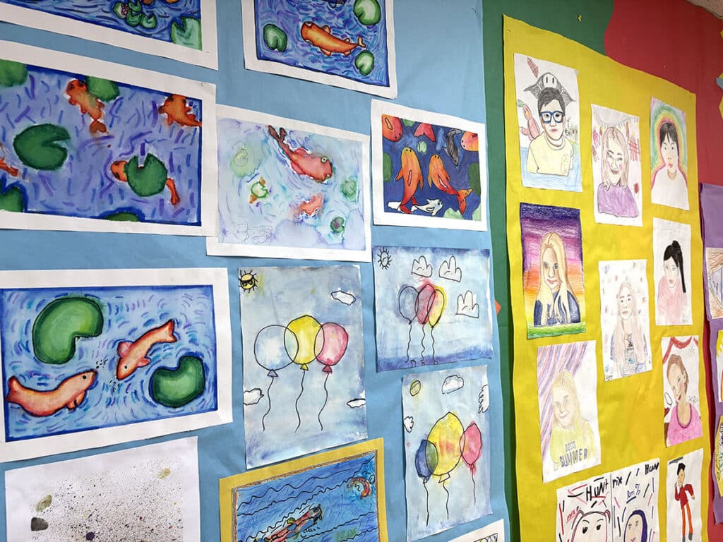 artwork on butcher paper