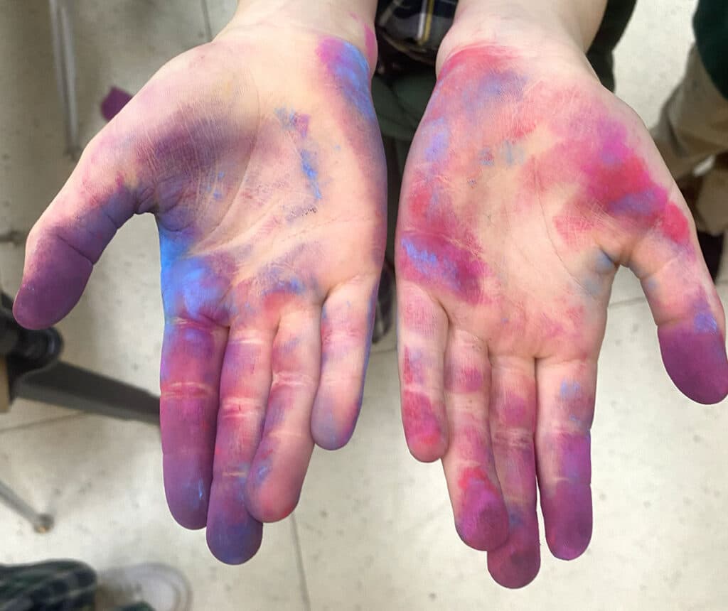 pastel hands