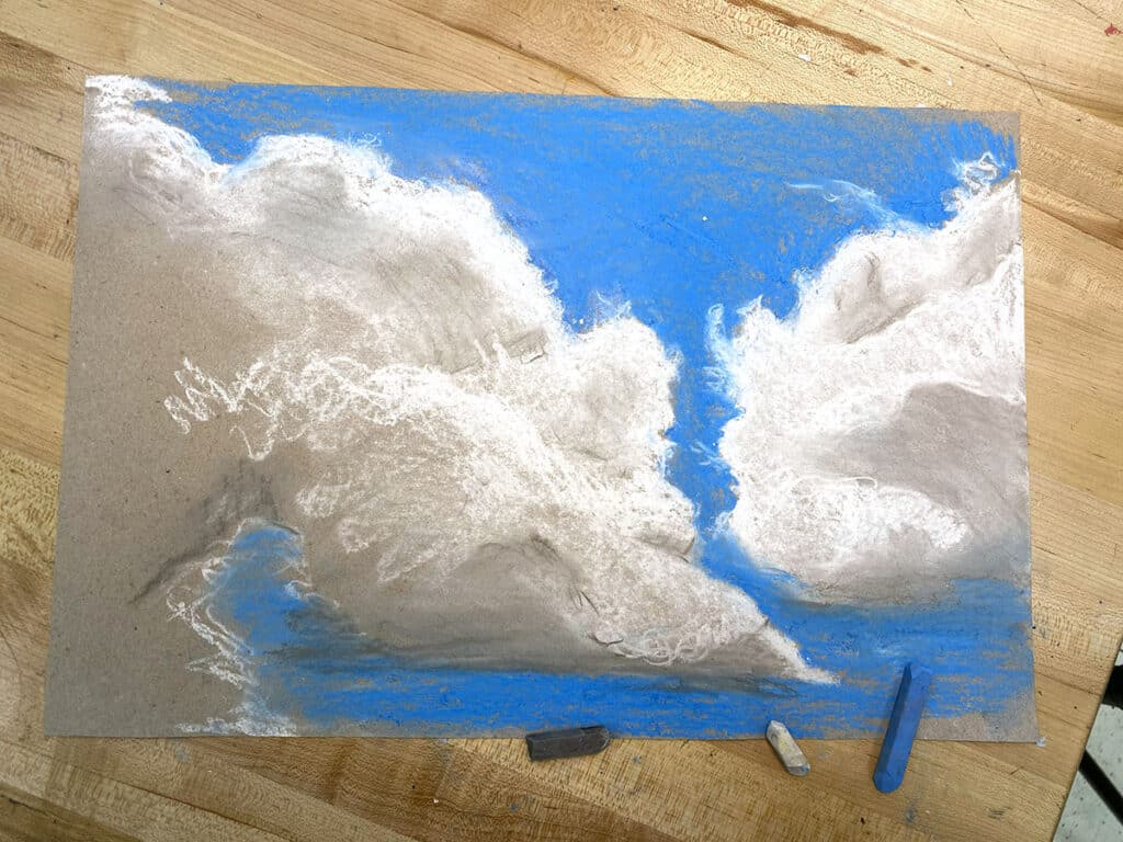 chalk pastel clouds