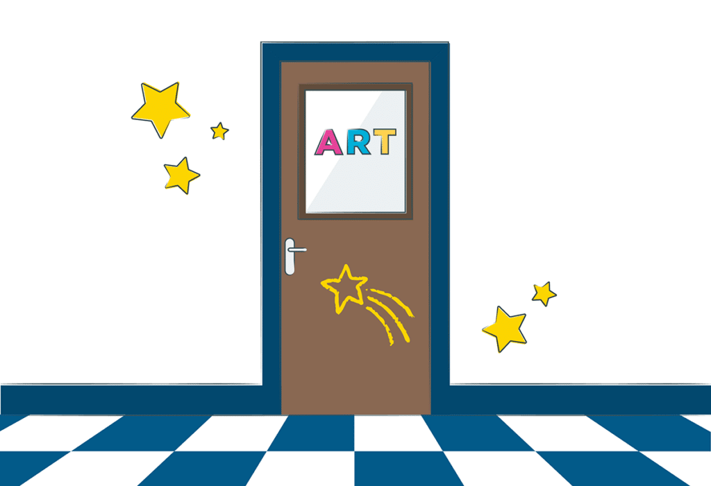 art room door