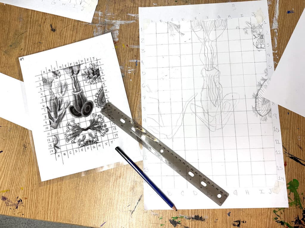 grid drawing in progress