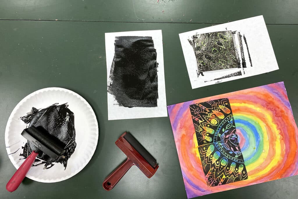 printmaking in process