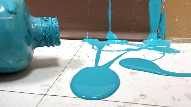 paint spill on the floor