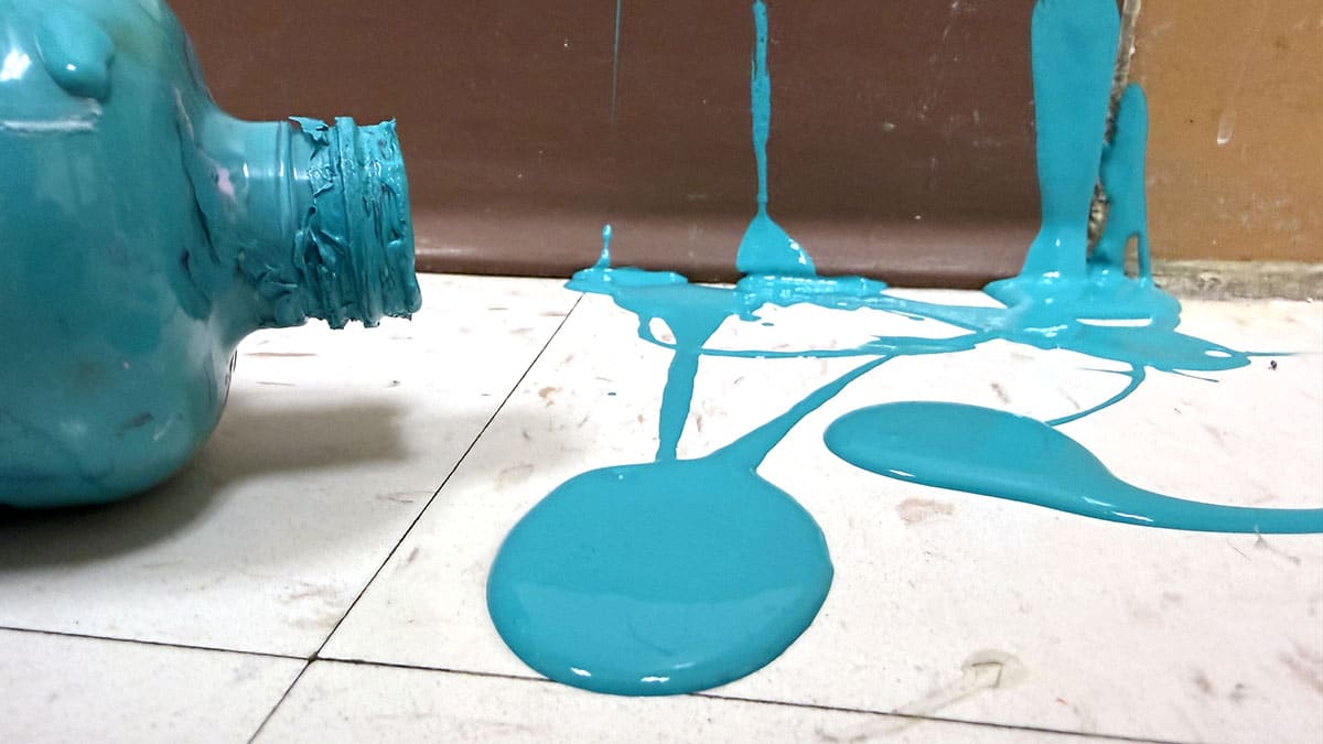 paint spill on the floor