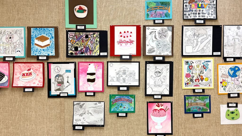art show gallery wall