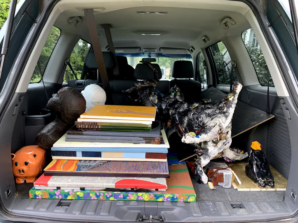 artwork in the trunk