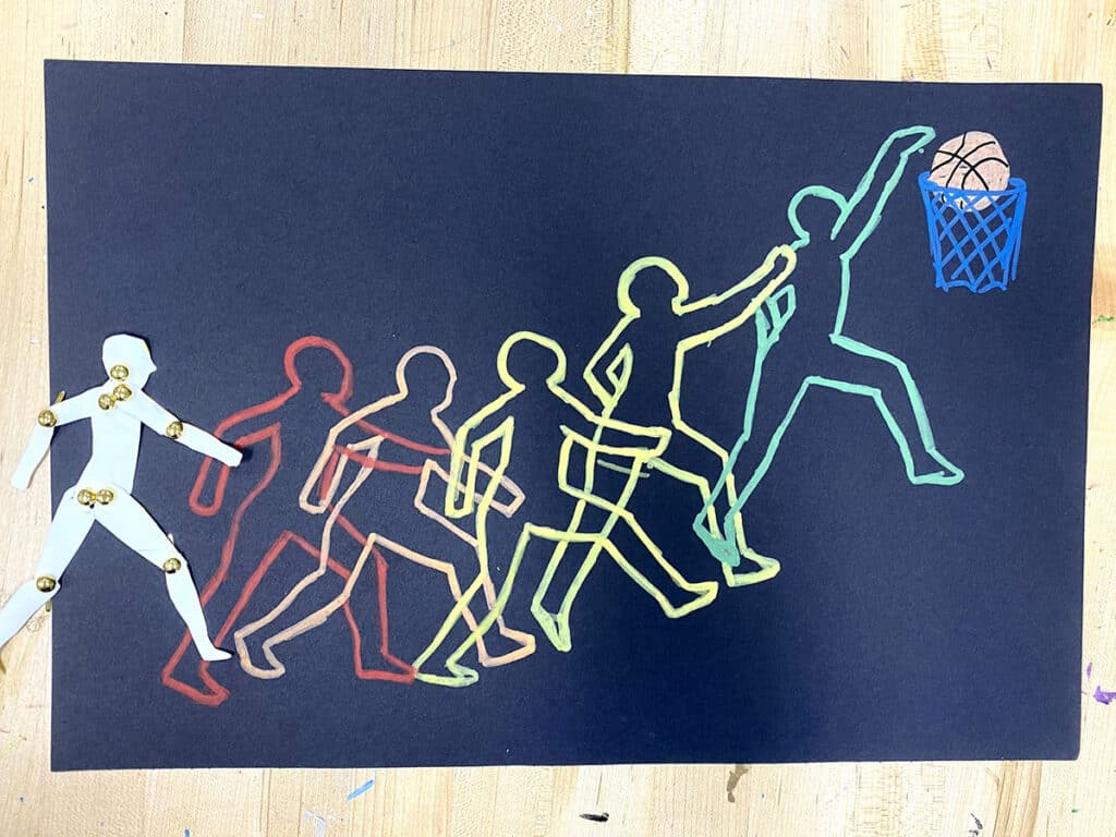 posable figure traced for movement