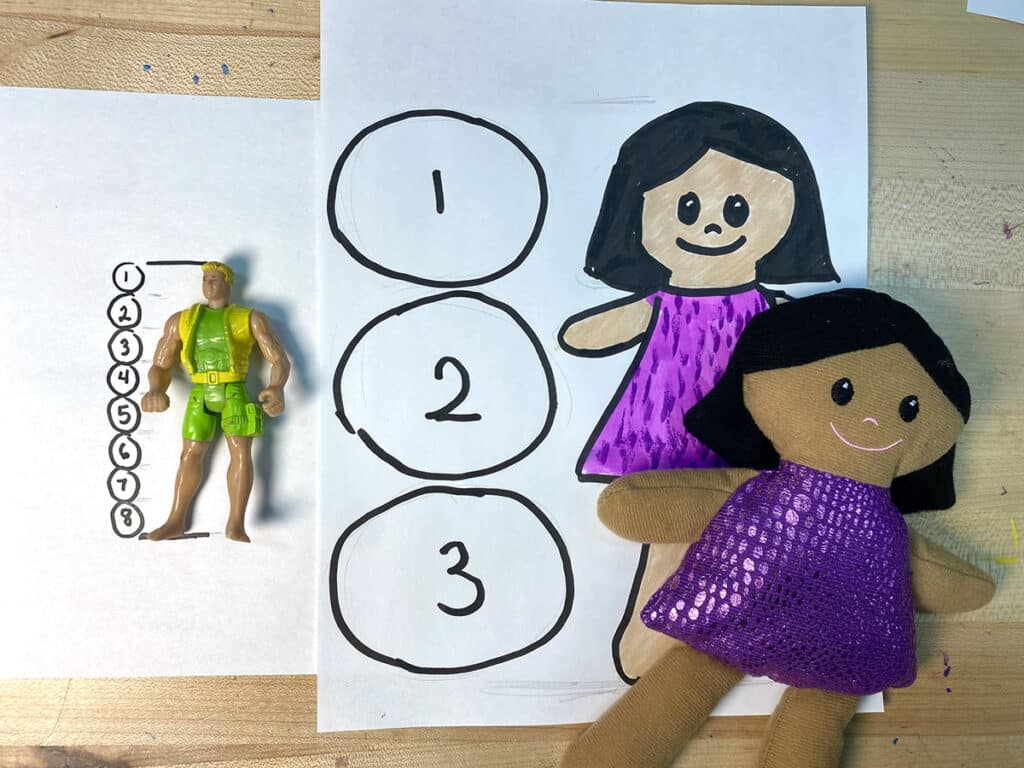 action figure and doll figure proportions