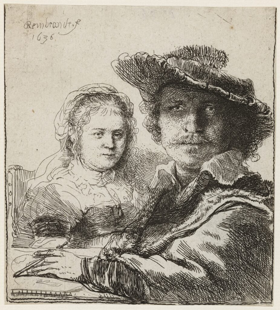 self portrait with saskia