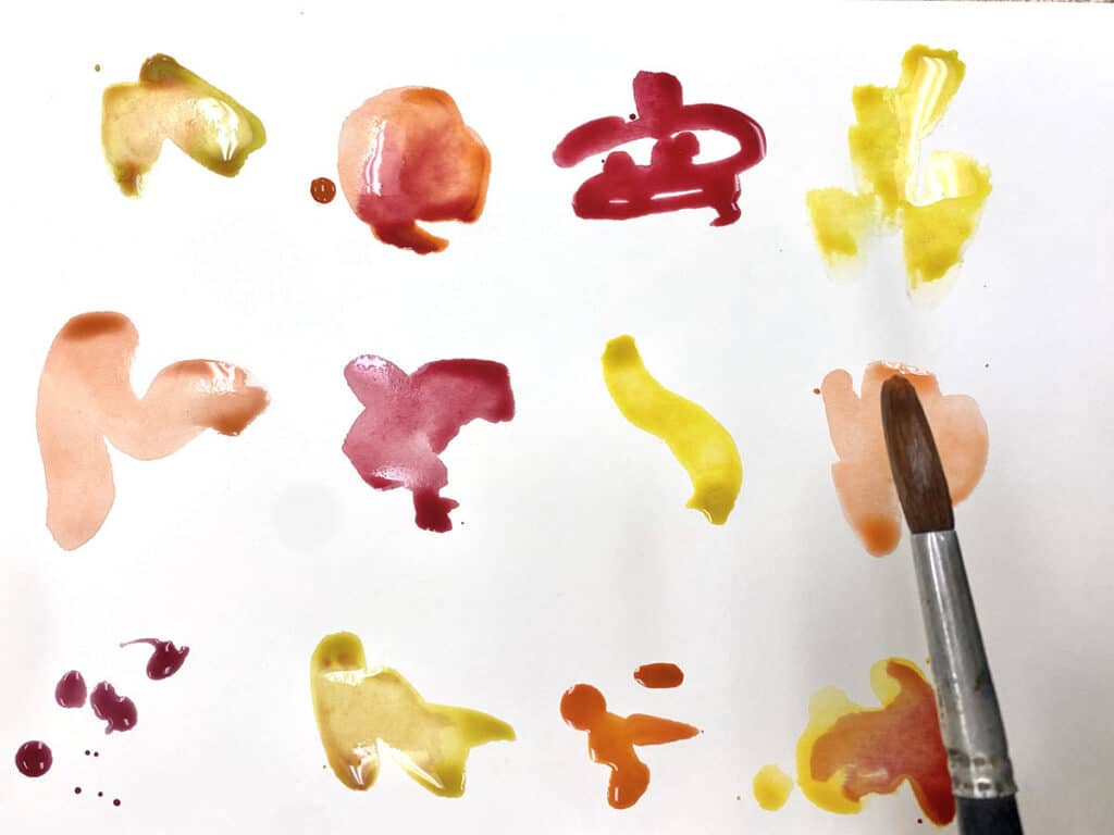 watercolor splotches