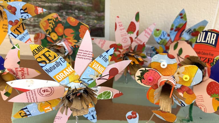 cardboard flowers