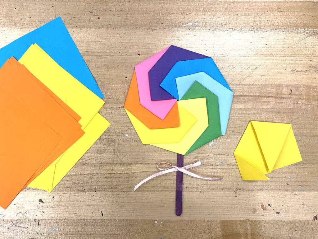 origami lollipops