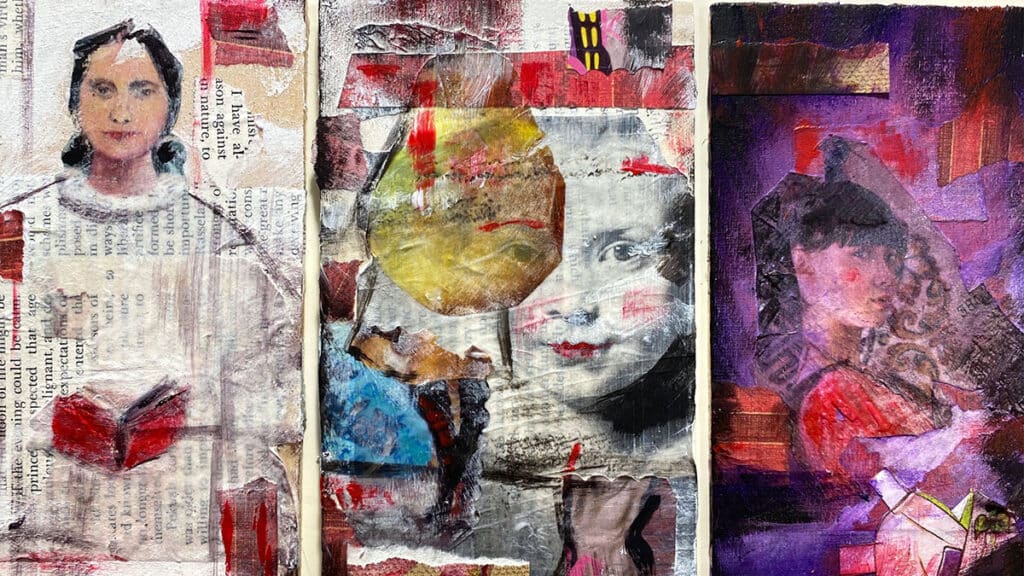 collage triptych