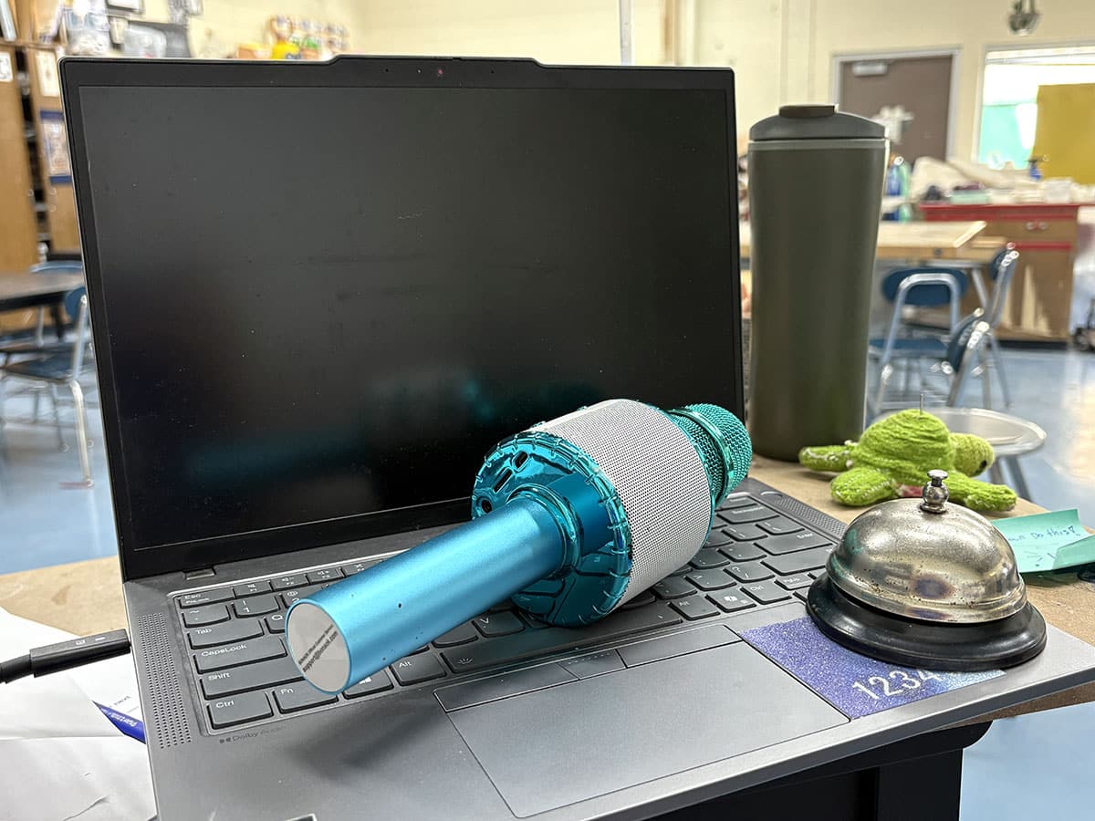 laptop and microphone