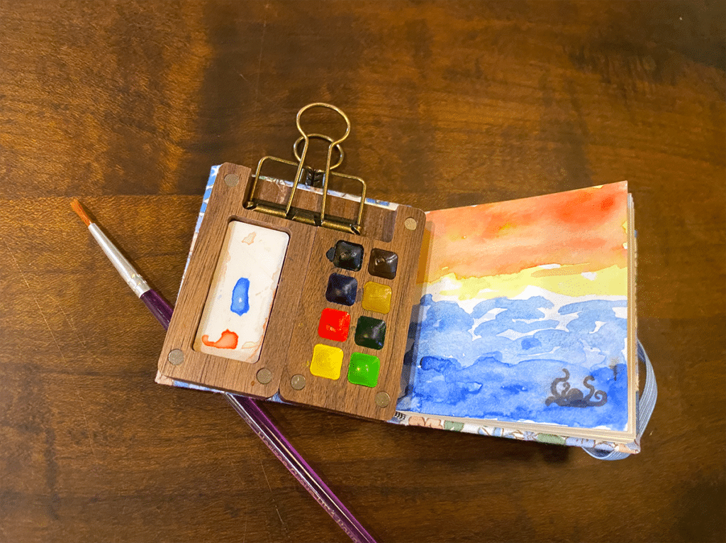 mini watercolor sketchbook