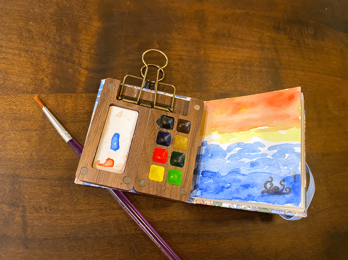 mini watercolor sketchbook