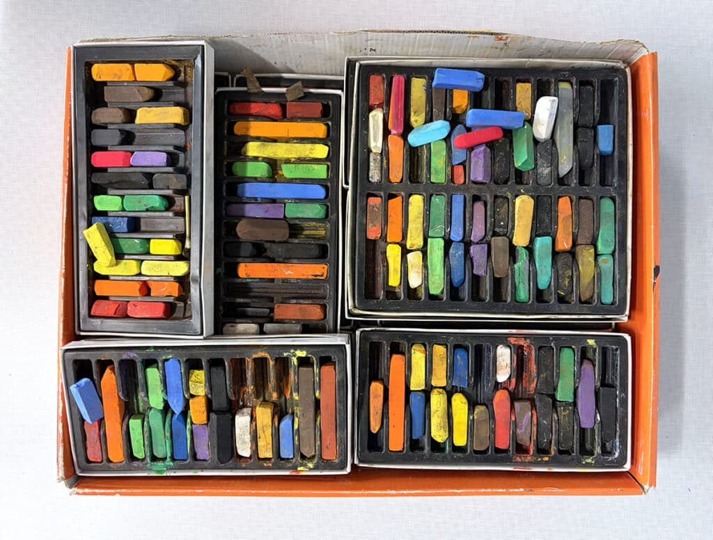 box of pastels