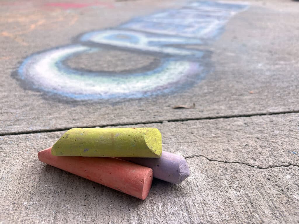 creative written in chalk