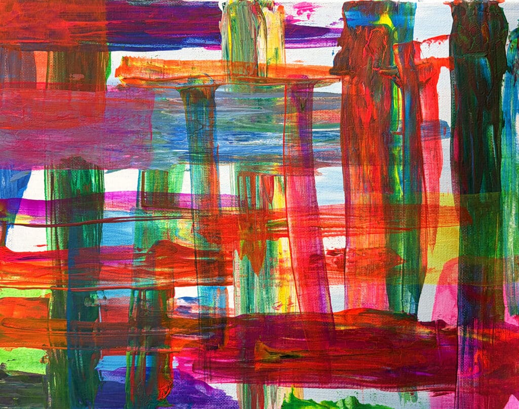 painting with colored straight lines