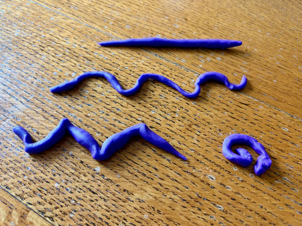 play dough coils