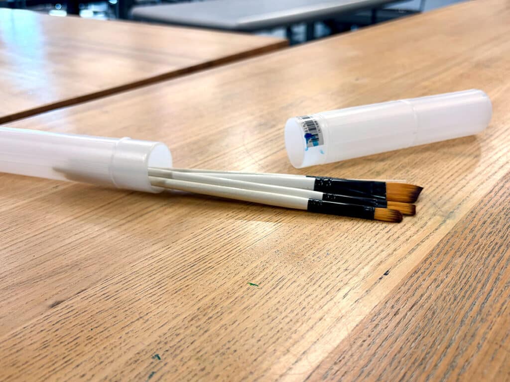 brush tube with brushes