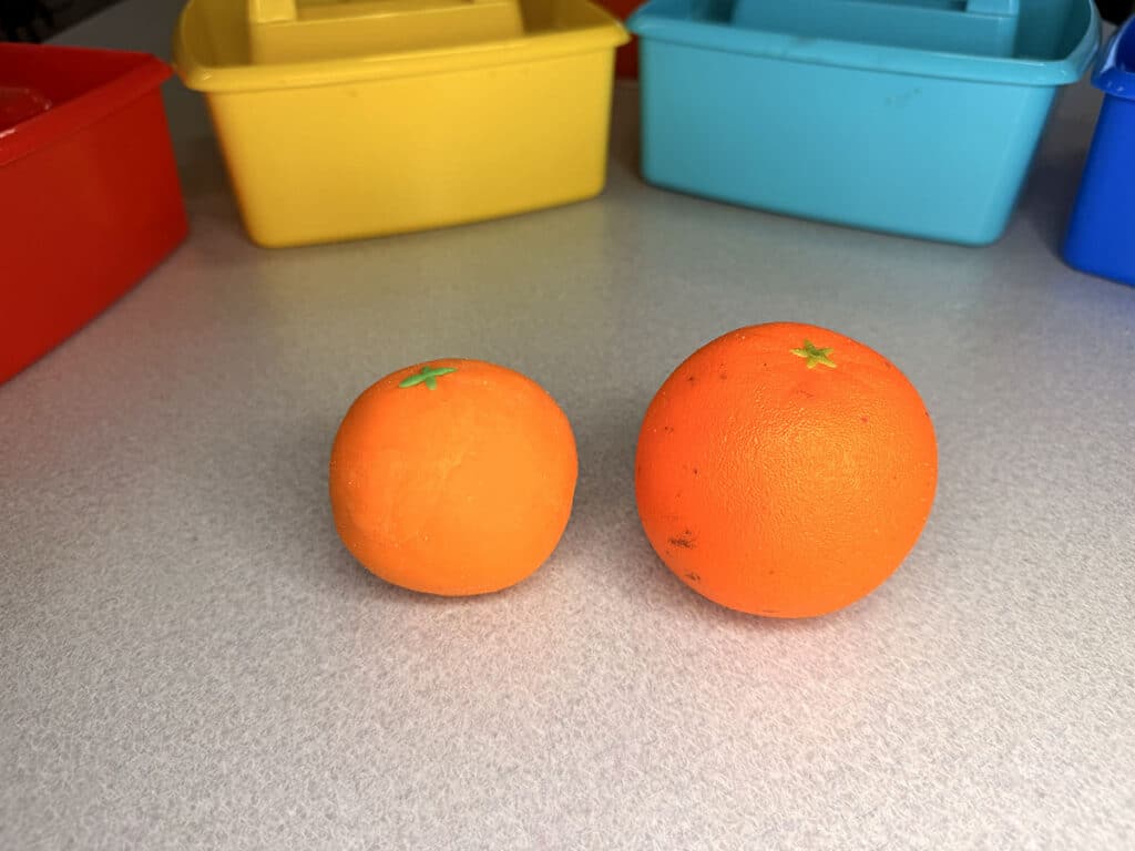 clay and faux orange